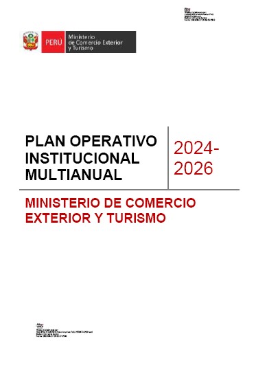 Portada de PLAN OPERATIVO INSTITUCIONAL MULTIANUAL 2024-2026