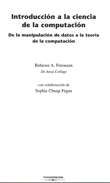 Portada de Introducción a la Ciencia de la Computación (1ra Edición)