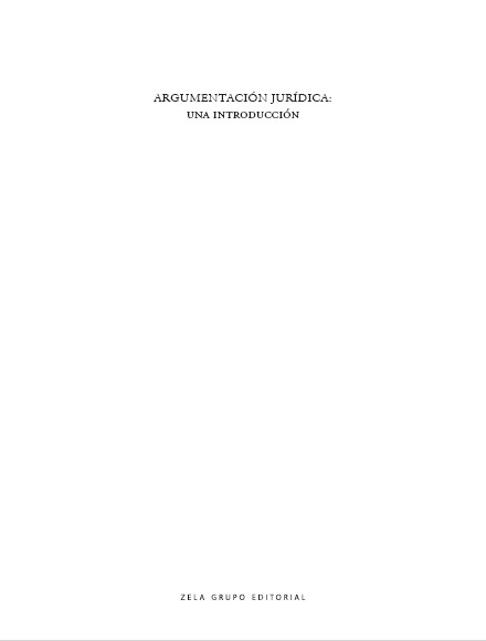 Portada de Argumentación jurídica una introducción