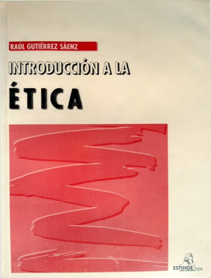 Portada de INTRODUCCIÓN A LA ÉTICA