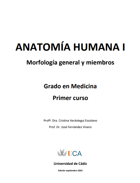 Portada de ANATOMÍA HUMANA I: Morfología general y miembros