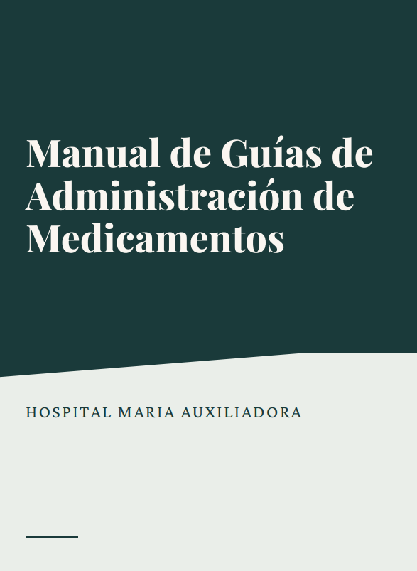 Portada de Manual de guías de administración de medicamentos