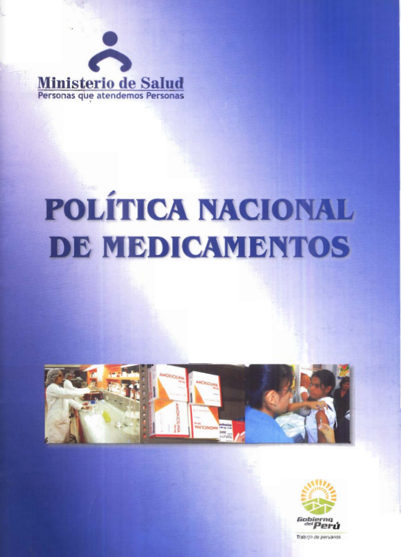 Portada de POLÍTICA NACIONAL DE MEDICAMENTOS