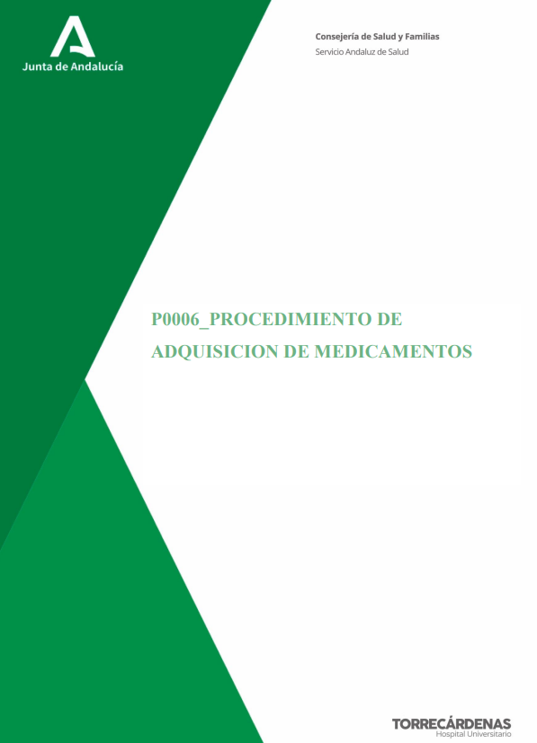 Portada de PROCEDIMIENTO DE ADQUISICION DE MEDICAMENTOS