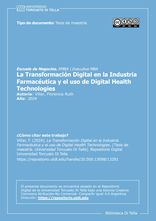 Portada de La Transformación Digital en la Industria Farmacéutica y el uso de Digital Health Technologies