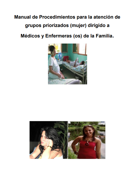 Portada de Manual de Procedimientos para la atención de grupos priorizados