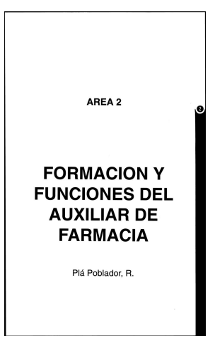 Portada de FORMACIÓN Y FUNCIONES DEL AUXILIAR DE FARMACIA