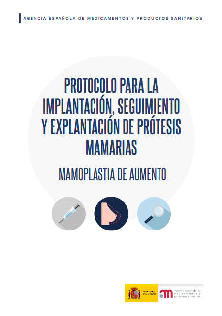 Portada de Protocolo para la implantación, seguimiento y explantación de prótesis mamarias