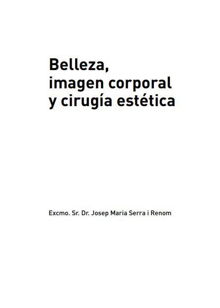 Portada de Belleza, imagen corporal y cirugía estética