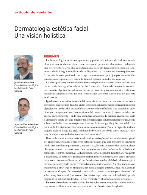 Portada de Dermatología estética facial. Una visión holística