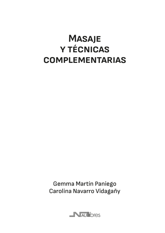 Portada de MASAJE Y TÉCNICAS COMPLEMENTARIAS