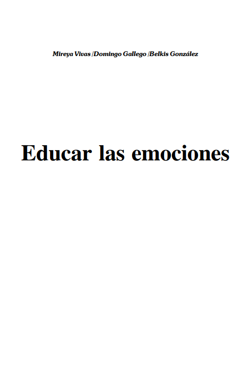 Portada de Educar las emociones 