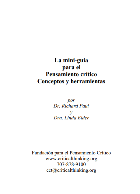 Portada de La mini-guía para el pensamiento crítico: Conceptos y herramientas