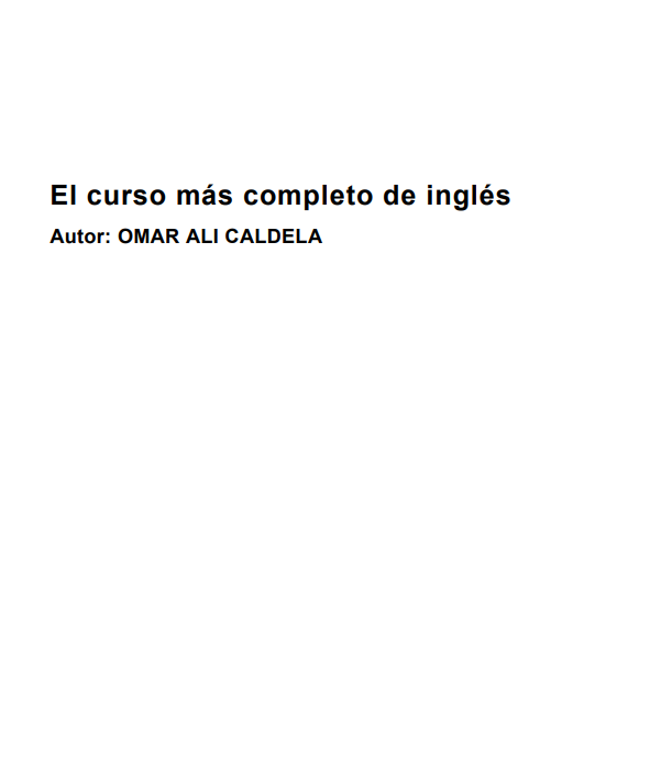 Portada de El curso más completo de inglés 