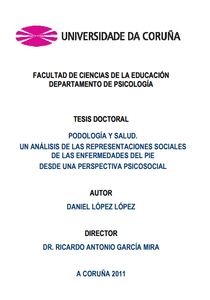 Portada de PODOLOGÍA Y SALUD