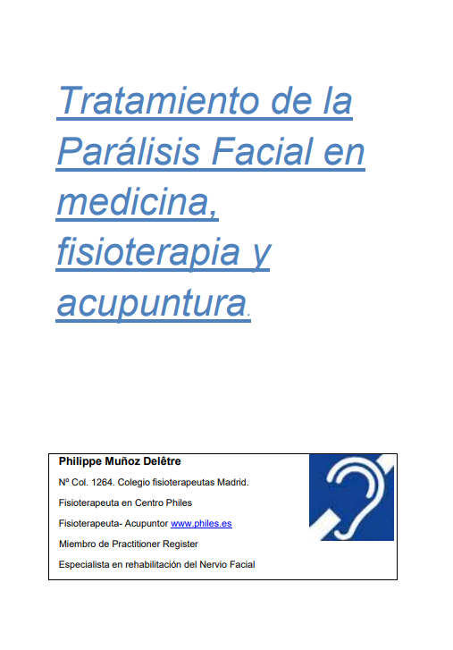 Portada de Tratamiento de la Parálisis Facial en medicina, fisioterapia y acupuntura