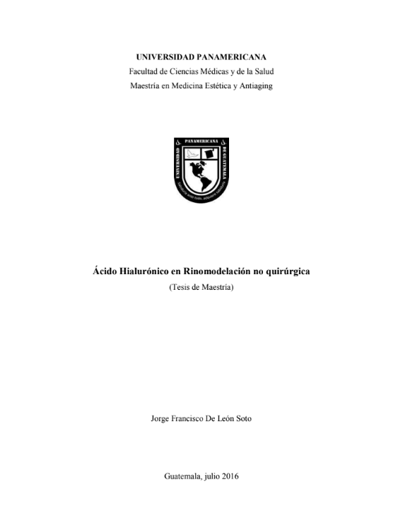 Portada de Ácido Hialurónico en Rinomodelación no quirúrgica