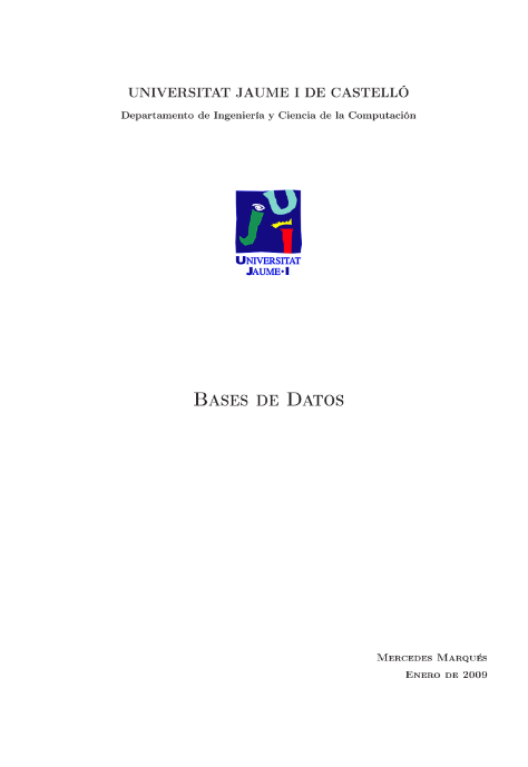 Portada de BASES DE DATOS