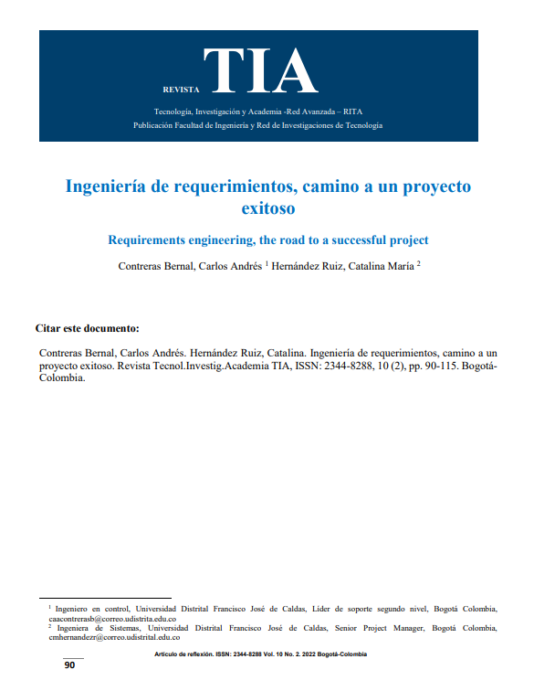 Portada de Ingeniería de requerimientos, camino a un proyecto exitoso