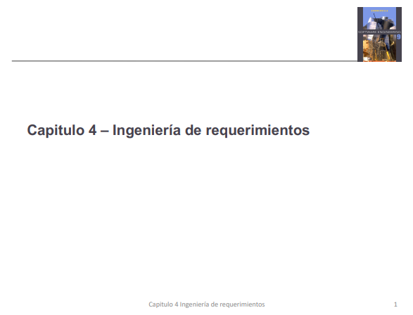 Portada de Ingeniería de requerimientos 