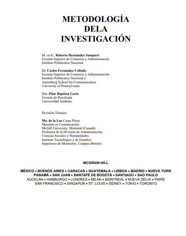 Portada de METODOLOGÍA DE LA INVESTIGACIÓN