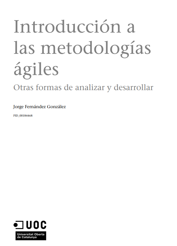 Portada de Introducción a las metodologías ágiles