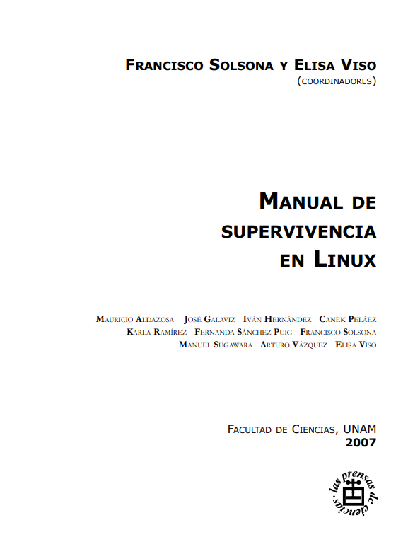 Portada de MANUAL DE SUPERVIVENCIA EN LINUX