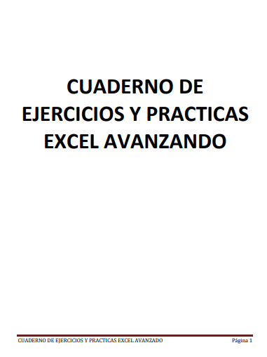 Portada de CUADERNO DE EJERCICIOS Y PRÁCTICAS EXCEL AVANZADO