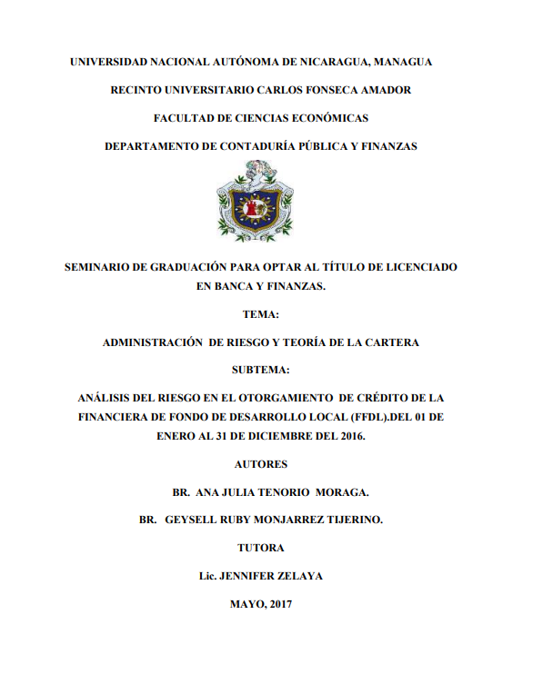 Portada de ADMINISTRACIÓN DE RIESGO Y TEORÍA DE LA CARTERA