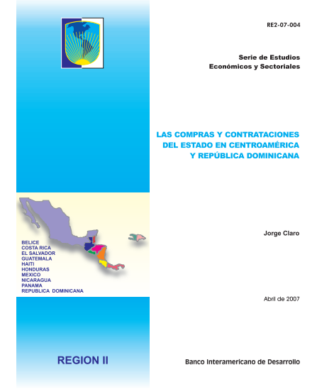 Portada de LAS COMPRAS Y CONTRATACIONES DEL ESTADO EN CENTROAMÉRICA Y RD