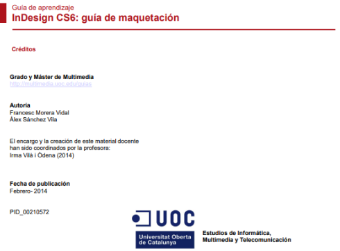 Guía de aprendizaje InDesign CS6: guía de maquetación