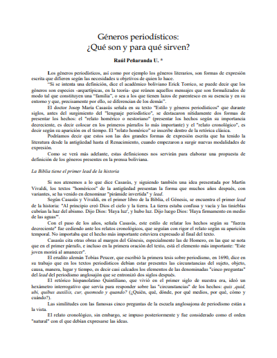Géneros periodísticos: ¿Qué son y para qué sirven? (Manual Universitario)