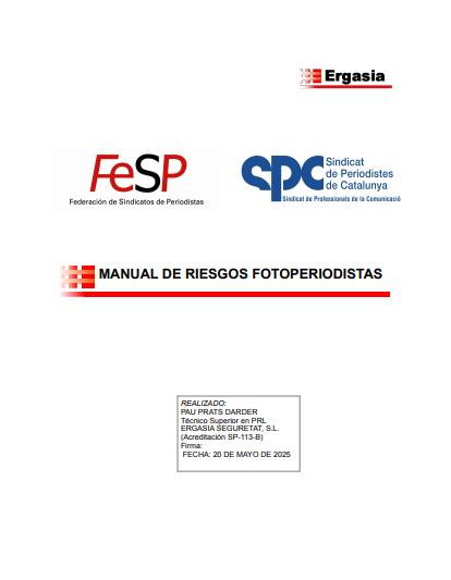 Manual de prevención y riesgos en el fotoperiodismo de campo.
