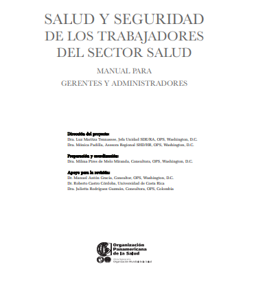 Salud y Seguridad de los Trabajadores del Sector Salud: Manual para Gerentes y Administradores