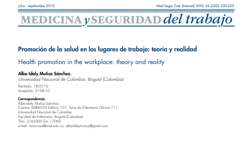 Promoción de la Salud en el Trabajo