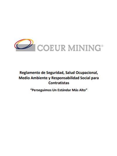 Reglamento Seguridad, Salud Ocupacional, Medio Ambiente para Contratistas