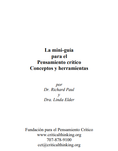 Una Mini-Guía para el Pensamiento Crítico: Conceptos y Herramientas