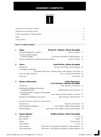 Enciclopedia de salud y seguridad en el trabajo