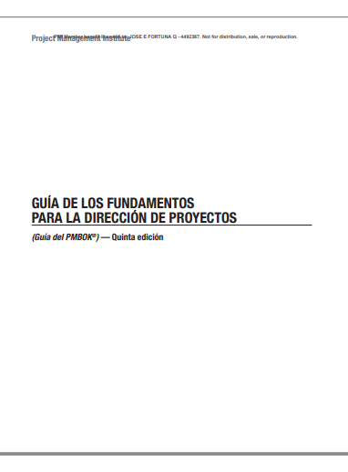 Guía de los Fundamentos para la Dirección de Proyectos