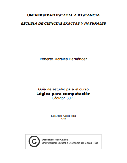 Guía de Estudio para el curso Lógica para computación - OCW UNED