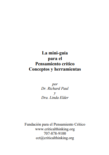Una Mini-Guía para el Pensamiento Crítico: Conceptos y Herramientas